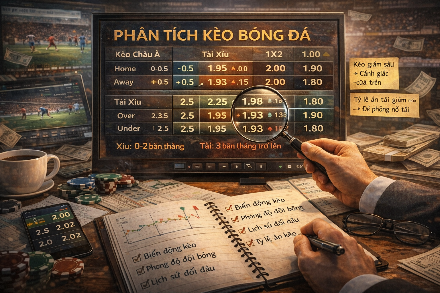 Phân tích kèo bóng đá chi tiết