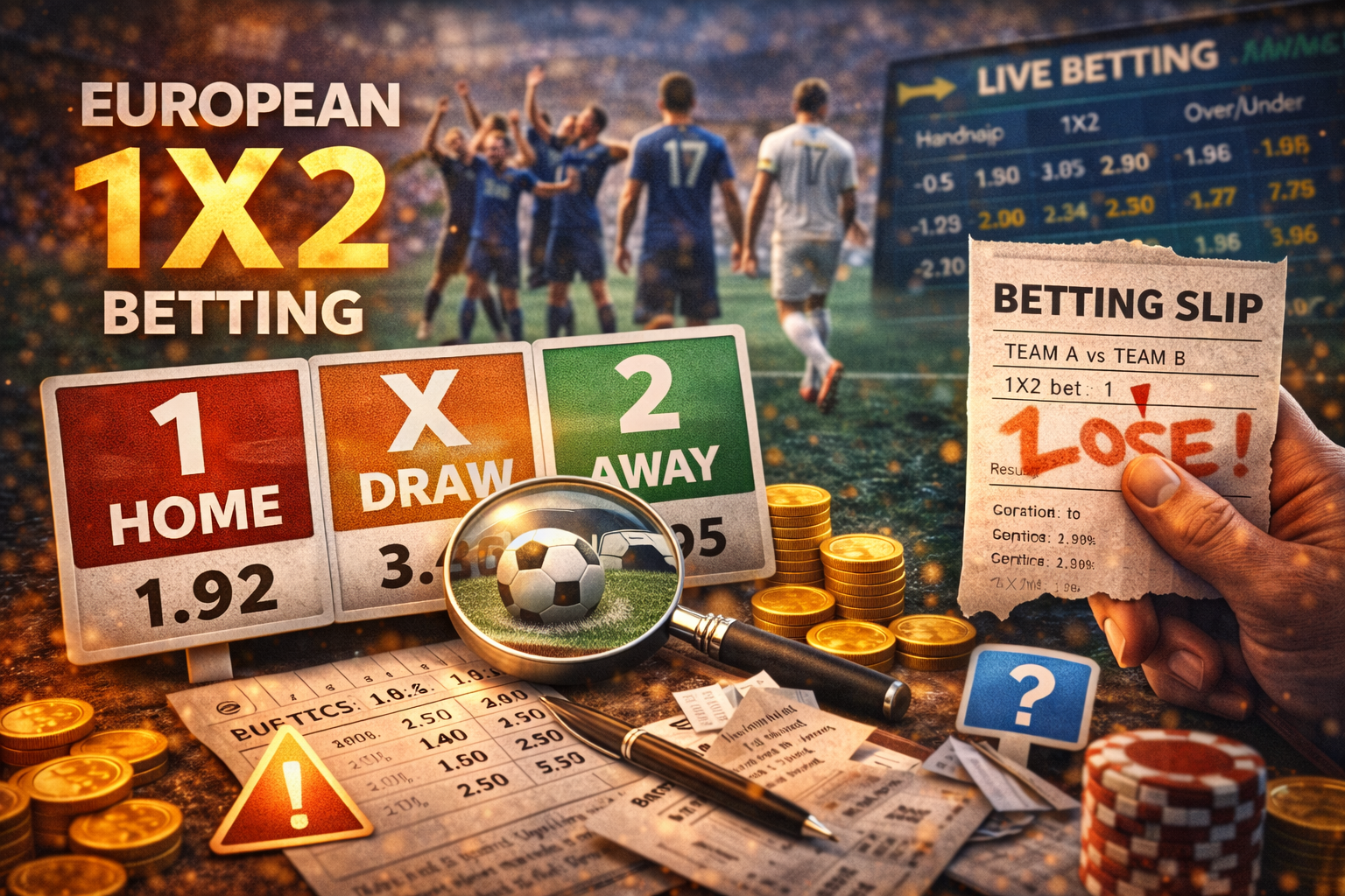 Cược 1X2 bóng đá châu Âu