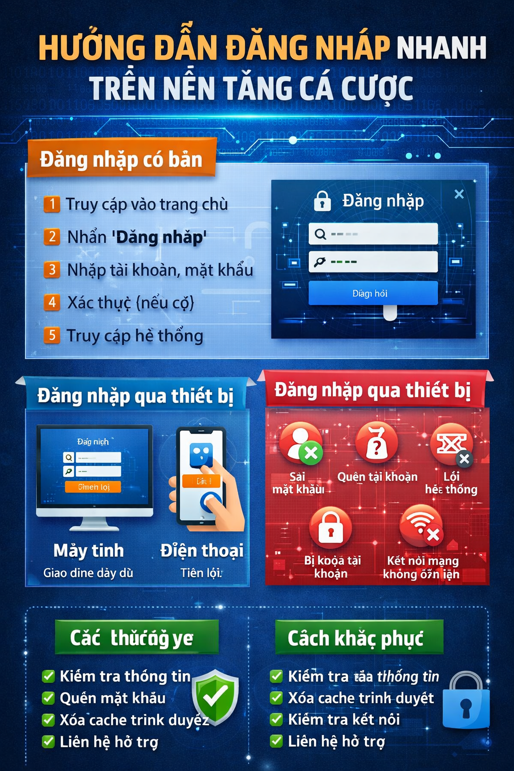 Hướng dẫn đăng nhập nhanh cá cược